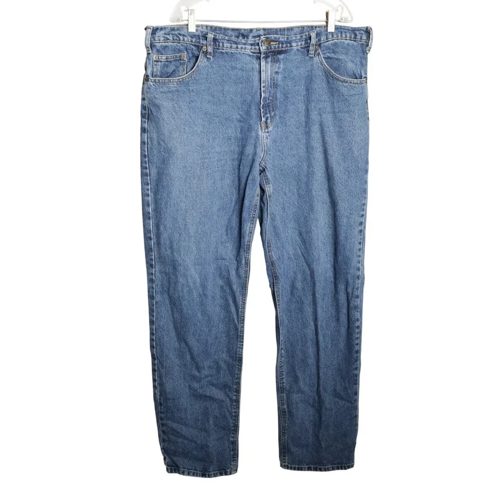(4) Pairs RK Brand Mens 40x36 Light Wash‎ Denim Jeans Straight Leg Cotton